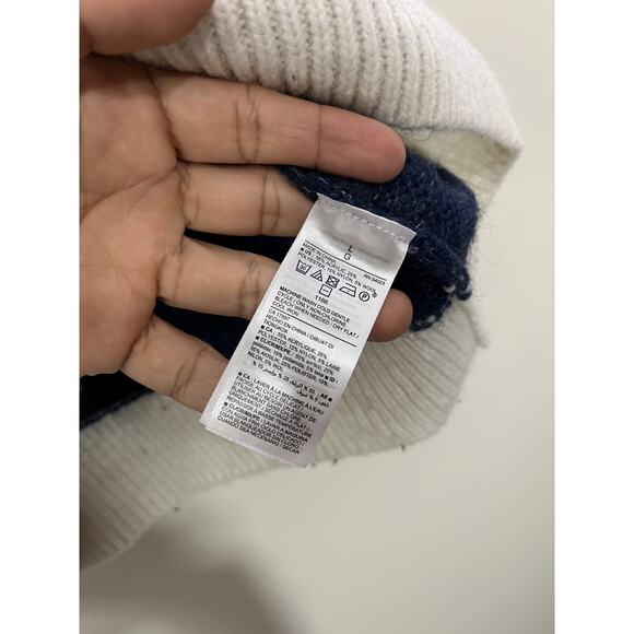 Nordic Scandi Lopapeysa Wool Blend Sweater L Chunky Knit Cottagecore Cozy - Picture 7 of 13